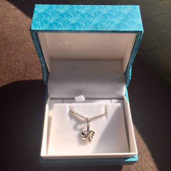 Sterling Silver Orchid Necklace - Picture 5 of 8